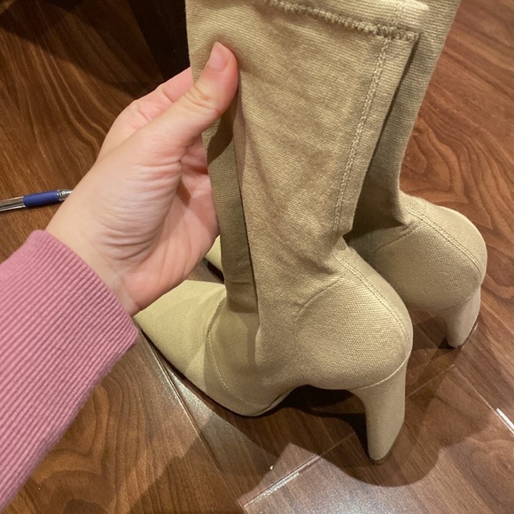 YEEZY Season 7 / stretch canvas sock ankle boot military light 36 - Picture 5 of 9